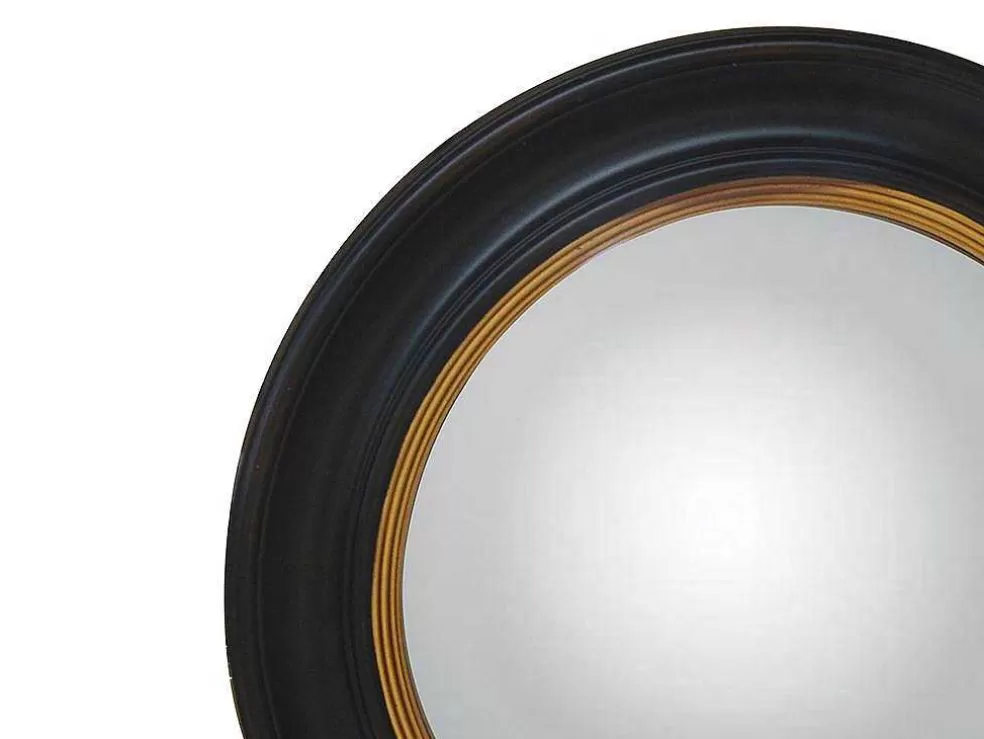 OZAIA Espelho - Madeira De Eucalipto - D.66 Cm - Preto E Dourado Efeito Latao - Franklin* Espelhos