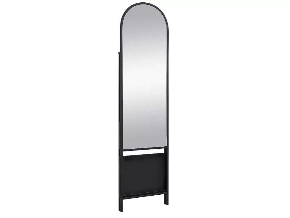 OZAIA Espelho De Chao Com 2 Prateleiras Metal C.46 X L.41 X A.172 Cm Preto - Livio* Espelhos