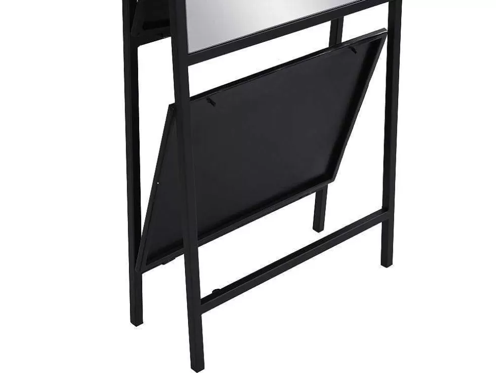 OZAIA Espelho De Chao Com 2 Prateleiras Metal C.46 X L.41 X A.172 Cm Preto - Livio* Espelhos