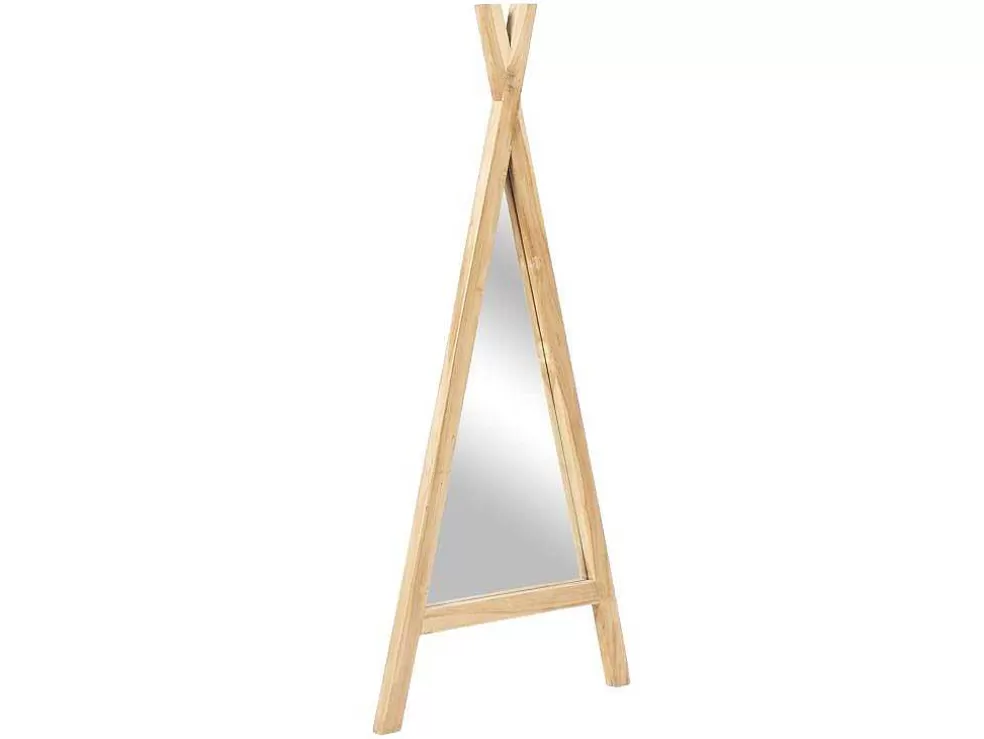 OZAIA Espelho De Criança Estilo Tenda Em Madeira De Mindi De L. 55 X A. 120 Cm Cor Natural - Batam* Espelhos