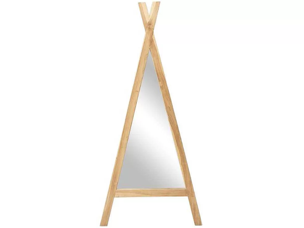 OZAIA Espelho De Criança Estilo Tenda Em Madeira De Mindi De L. 55 X A. 120 Cm Cor Natural - Batam* Espelhos