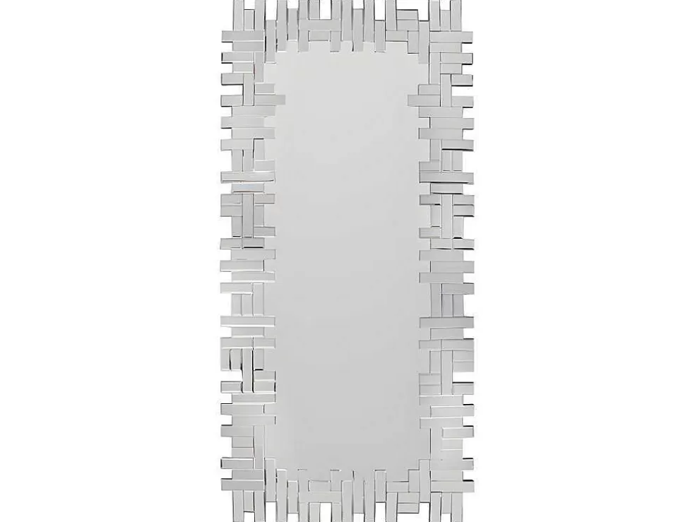 OZAIA Espelho De Parede 120 X 2 X 57 Cm Em Inox E Mdf Prateado - Lola* Espelhos