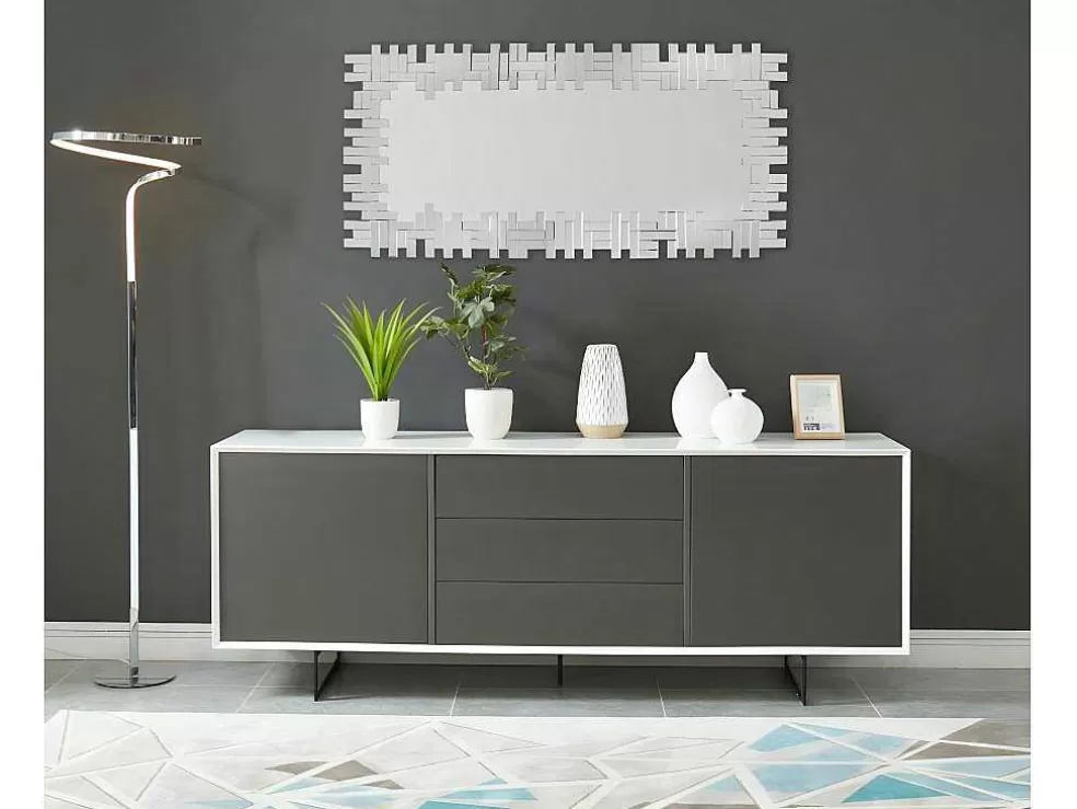 OZAIA Espelho De Parede 120 X 2 X 57 Cm Em Inox E Mdf Prateado - Lola* Espelhos