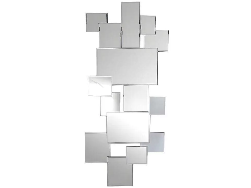 OZAIA Espelho De Parede Deconstruido 120 X 2 X 53 Cm Em Inox E Mdf Prateado - Arol* Espelhos