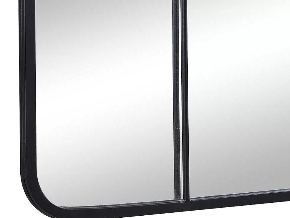 OZAIA Espelho Estilo Janela Industrial Em Metal De C. 60 X A. 140 Cm Cor Preto - Sciara* Espelhos