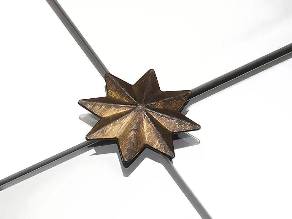 OZAIA Espelho Estilo Janela Vintage Em Metal De C. 80 X A. 150 Cm Cor Dourado Antigo - Palmyre* Espelhos