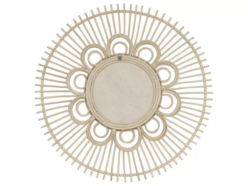 OZAIA Espelho Etnico Em Rotim De D. 70 Cm Cor Natural - Lumpur* Espelhos