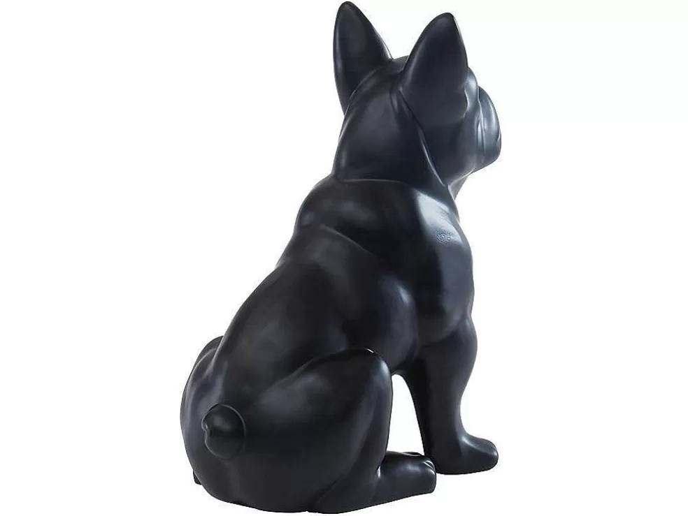 OZAIA Estátua De Buldogue Em Resina De C. 27 X L. 16 X A. 32 Cm Cor Preto Mate - Doggo* Estátua