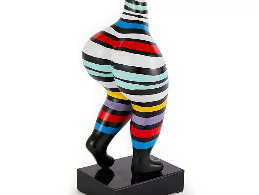 OZAIA Estátua De Mulher Redonda Mistress - Resina - 17X17X51 Cm - Listrada Multicolor* Estátua