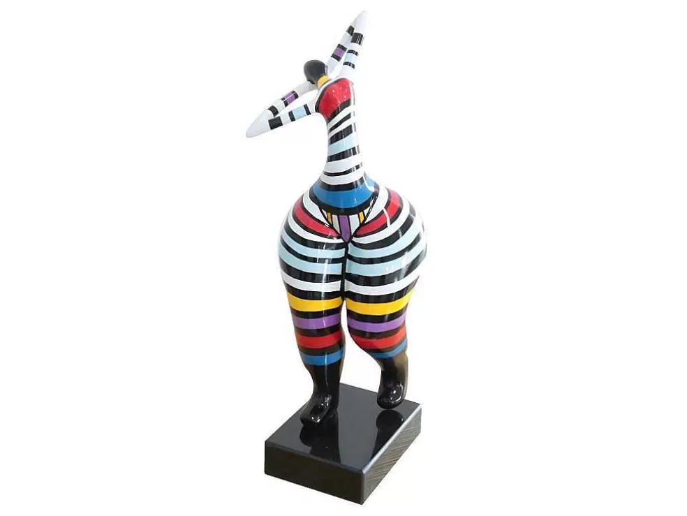 OZAIA Estátua De Mulher Redonda Mistress - Resina - 17X17X51 Cm - Listrada Multicolor* Estátua