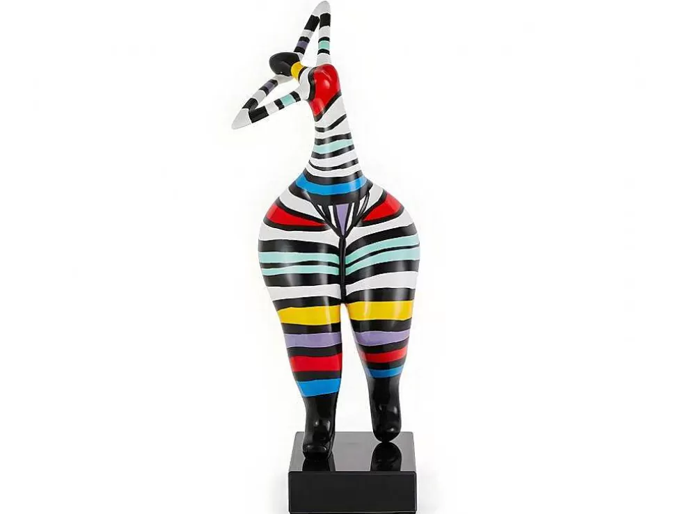 OZAIA Estátua De Mulher Redonda Mistress - Resina - 17X17X51 Cm - Listrada Multicolor* Estátua
