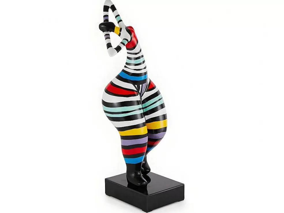 OZAIA Estátua De Mulher Redonda Mistress - Resina - 17X17X51 Cm - Listrada Multicolor* Estátua