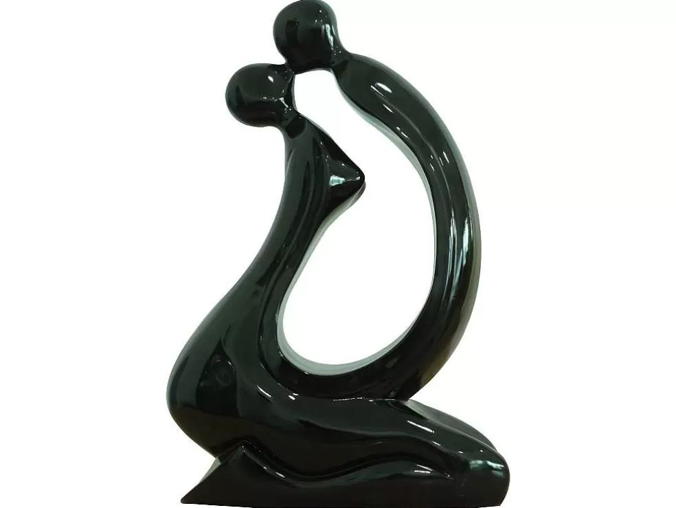 OZAIA Grande Escultura Chloe Em Resina Preta - C32 X L12 X A47 Cm* Estátua