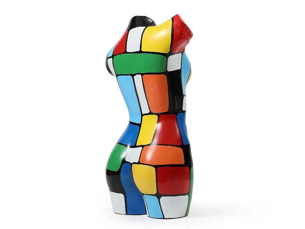OZAIA Grande Estátua Busto Em Resina C26 X L17 X A48 Cm Multicolor - Taviano* Estátua