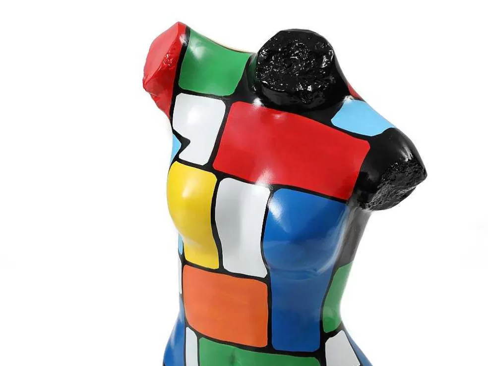 OZAIA Grande Estátua Busto Em Resina C26 X L17 X A48 Cm Multicolor - Taviano* Estátua