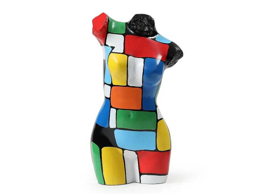 OZAIA Grande Estátua Busto Em Resina C26 X L17 X A48 Cm Multicolor - Taviano* Estátua