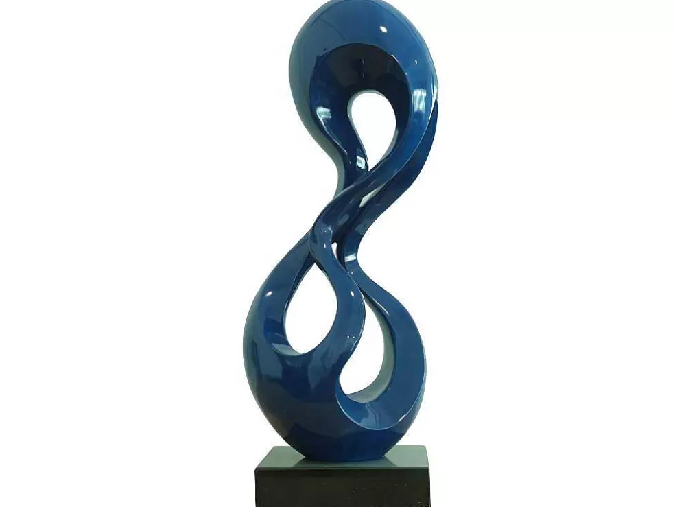 OZAIA Grande Estátua Cecilia Em Resina Azul Noite - L.25 X A.79 Cm* Estátua