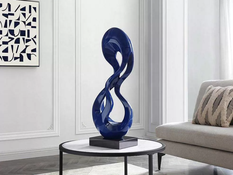OZAIA Grande Estátua Cecilia Em Resina Azul Noite - L.25 X A.79 Cm* Estátua