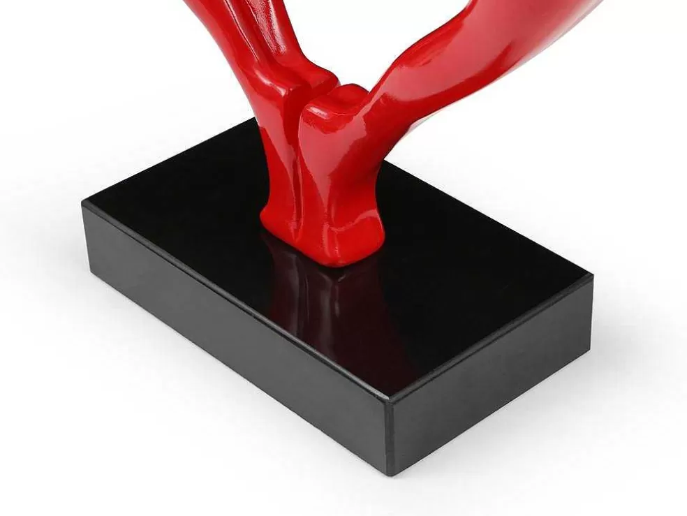 OZAIA Grande Estátua Coracao Em Resina L49 X A55 Cm, Vermelho - Lovina* Estátua