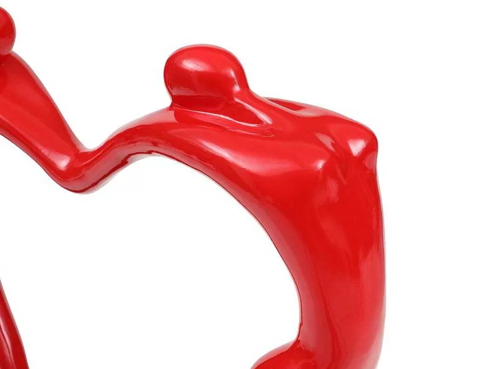 OZAIA Grande Estátua Coracao Em Resina L49 X A55 Cm, Vermelho - Lovina* Estátua