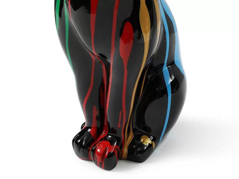 OZAIA Grande Estátua De Gato Em Resina C24 X L13 X A53 Cm Multicolor - Miniria* Estátua