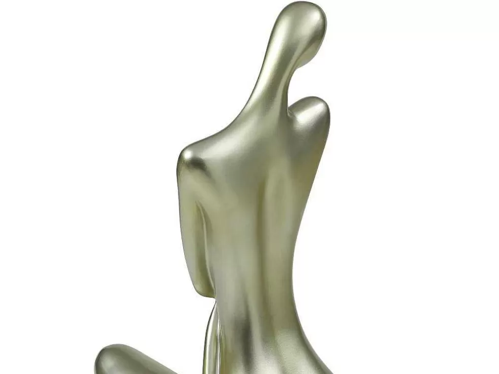 OZAIA Grande Estátua De Mulher Em Resina C39 X L30 X A56 Cm Dourado - Lonisia* Estátua