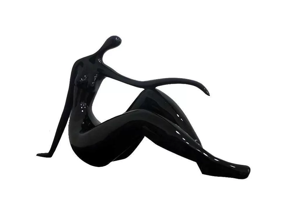OZAIA Grande Estátua Madeleine Ii Em Resina - Comp.36 X Alt.22 Cm - Preto* Estátua