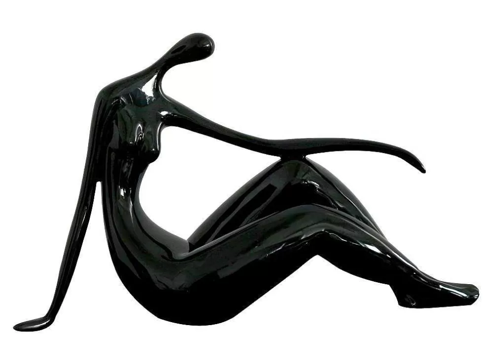 OZAIA Grande Estátua Madeleine Ii Em Resina - Comp.36 X Alt.22 Cm - Preto* Estátua