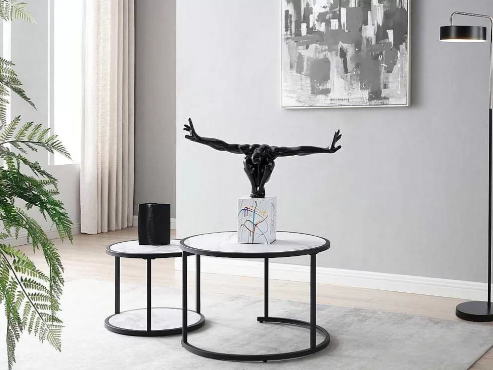 OZAIA Grande Estátua Soledad Ii Em Resina - Comp.73 X Alt.57 Cm - Preto* Estátua