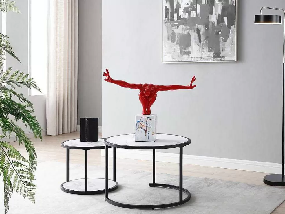 OZAIA Grande Estátua Soledad Ii Em Resina - Comp.73 X Alt.57 Cm - Vermelho* Estátua