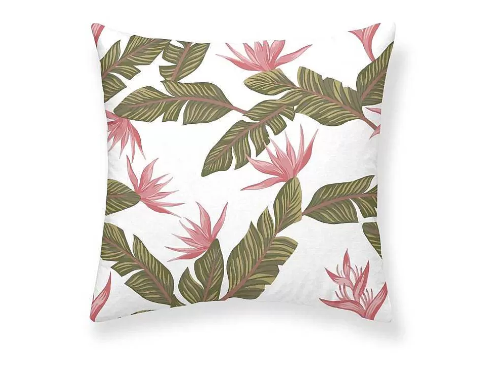 Purline Housse De Coussin 100% Coton 1 Piece Blanc A Motifs Floraux 50X50* Têxtil De Casa