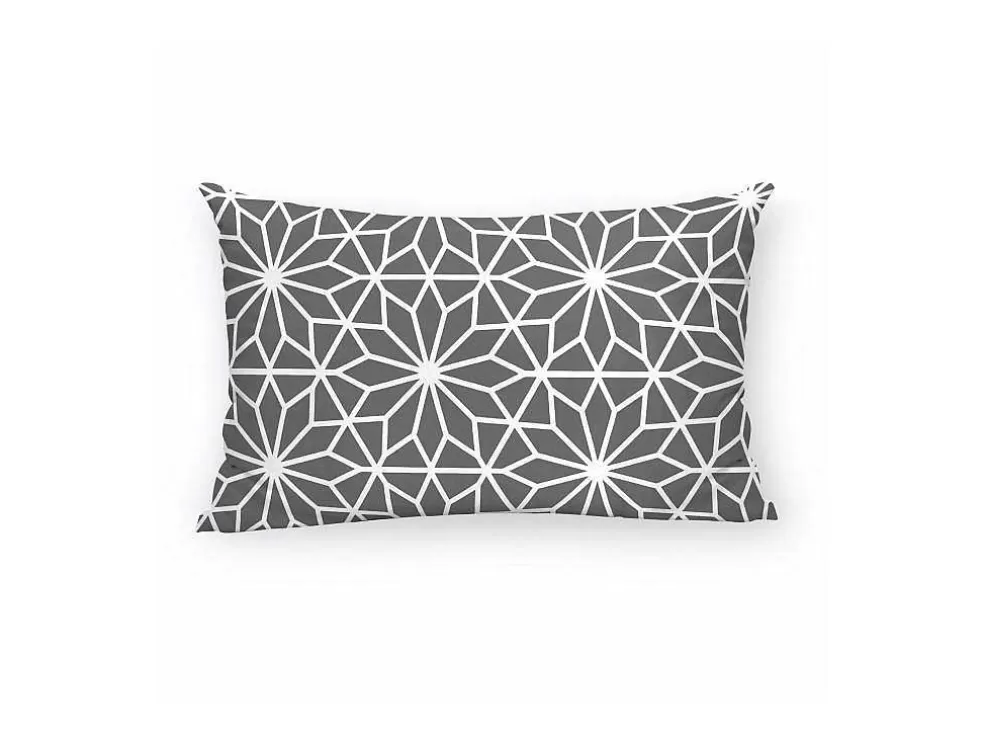 Purline Housse De Coussin 100% Coton 1 Piece Gris Imprime Geometrique 30X50* Têxtil De Casa