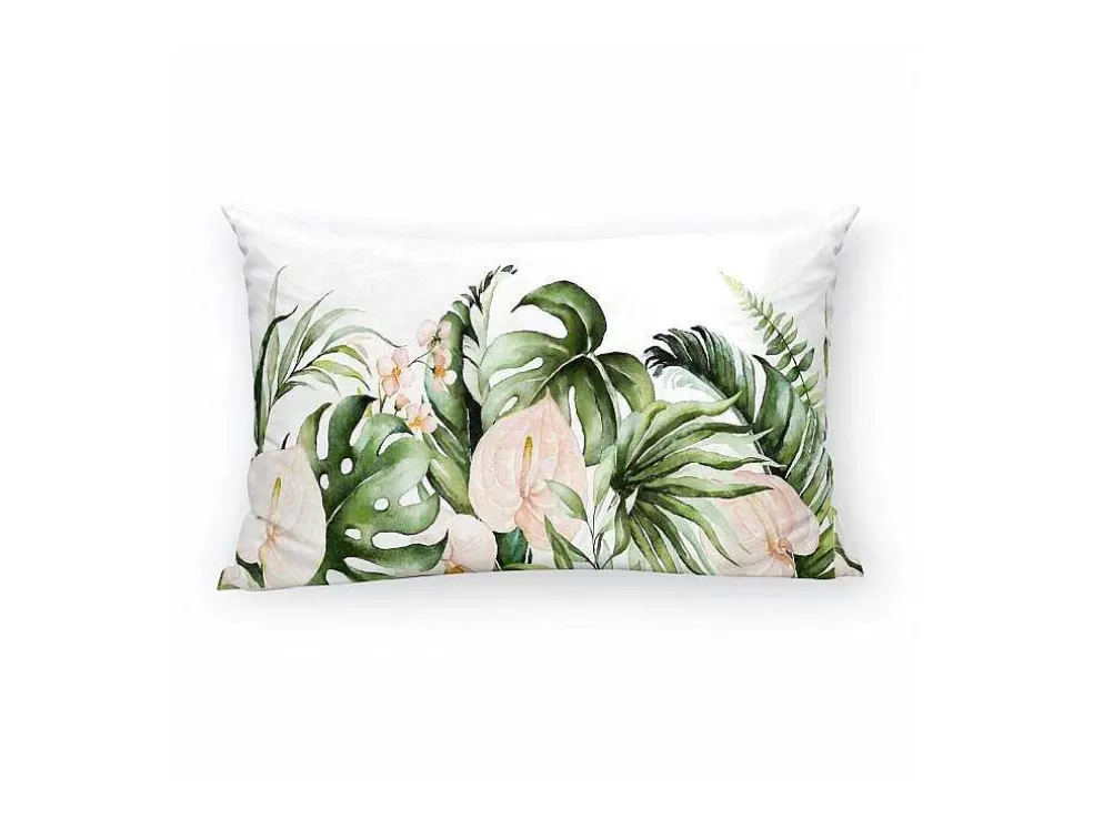 Purline Housse De Coussin 100% Coton 1 Piece Rose Saumon A Fleurs 30X50* Têxtil De Casa