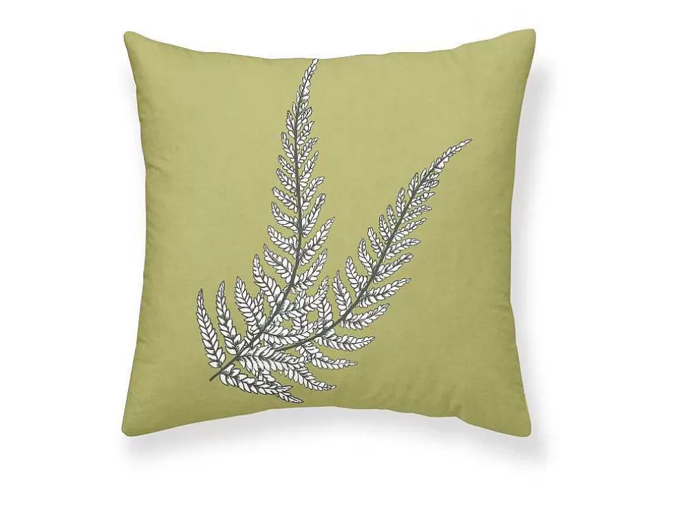 Purline Housse De Coussin 100% Coton 1 Piece Vert A Motifs Vegetaux 50X50* Têxtil De Casa