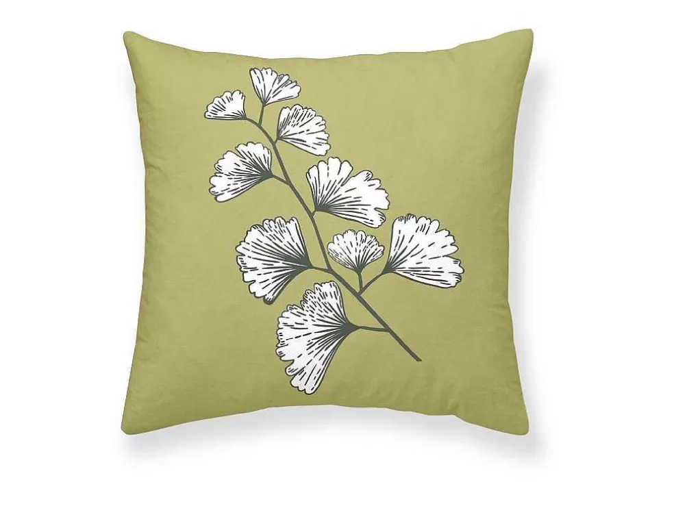 Purline Housse De Coussin 100% Coton 1 Piece Vert A Motifs Vegetaux 50X50* Têxtil De Casa