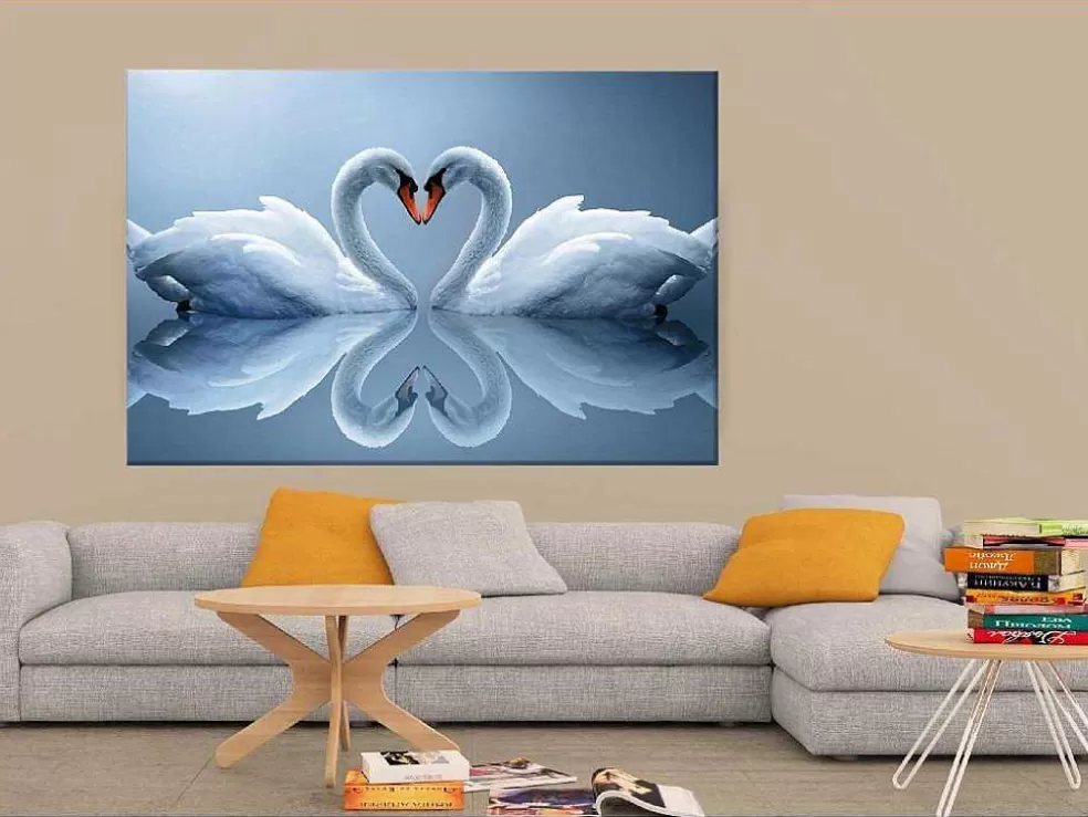 EPIKASA Impressao Em Tela Cisne, Multicolorido, 150X3X100 Cm, * Placa De Parede Decorativa
