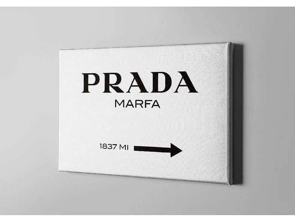 EPIKASA Impressao Em Tela Prada Marfa, Branco, 70X3X100 Cm, * Placa De Parede Decorativa