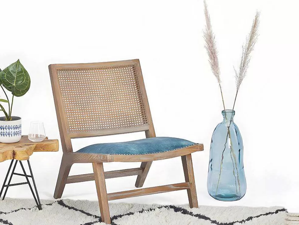 OZAIA Jarra Estilo Garrafao Em Vidro Reciclado De A. 51 Cm Cor Transparente Azulado - Pyrite* Objeto De Decoração Interior
