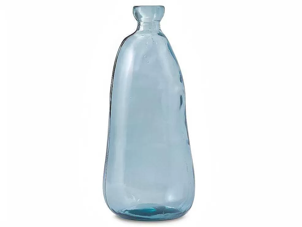 OZAIA Jarra Estilo Garrafao Em Vidro Reciclado De A. 51 Cm Cor Transparente Azulado - Pyrite* Objeto De Decoração Interior