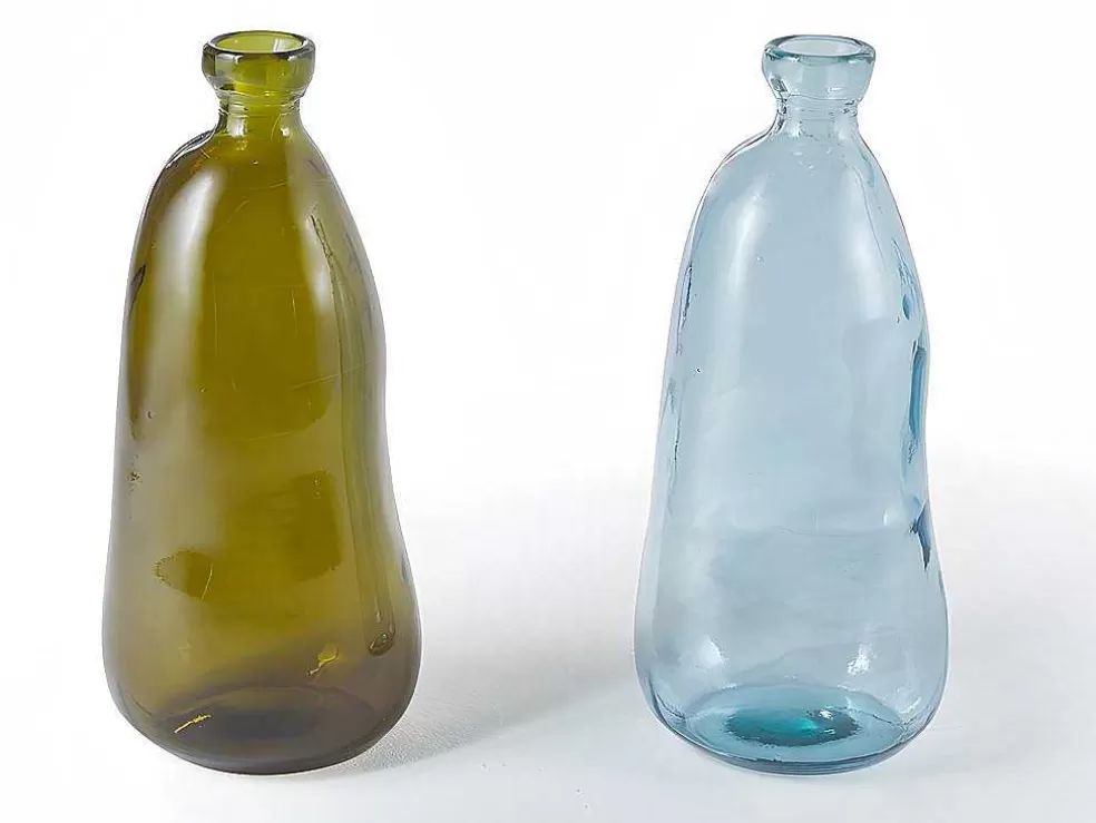 OZAIA Jarra Estilo Garrafao Em Vidro Reciclado De A. 51 Cm Cor Transparente Azulado - Pyrite* Objeto De Decoração Interior