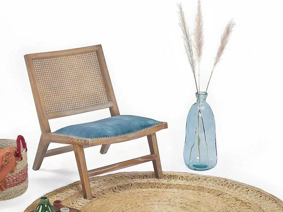OZAIA Jarra Estilo Garrafao Em Vidro Reciclado De A. 51 Cm Cor Transparente Azulado - Pyrite* Objeto De Decoração Interior