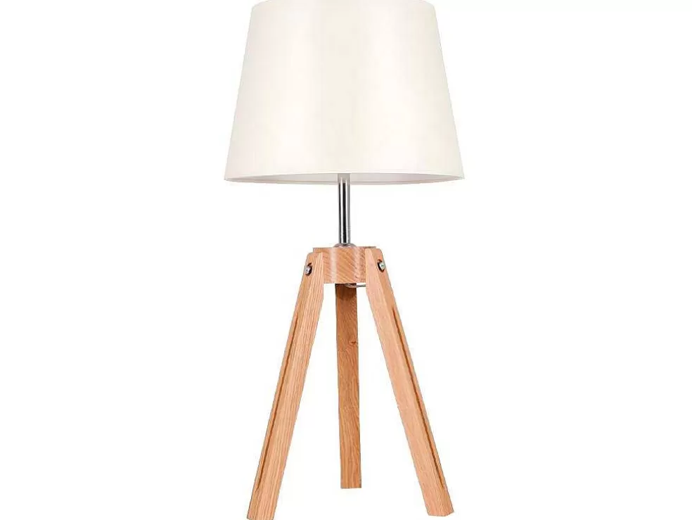 EPIKASA Lampada De Mesa Tripod, Carvalho, Bege, 30X30X55,5 Cm, * Candeeiro De Mesa