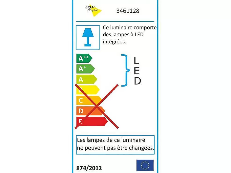 EPIKASA Lampada De Parede Zoey, Cromio, Branco, 89X8X13 Cm, * Candeeiro De Parede