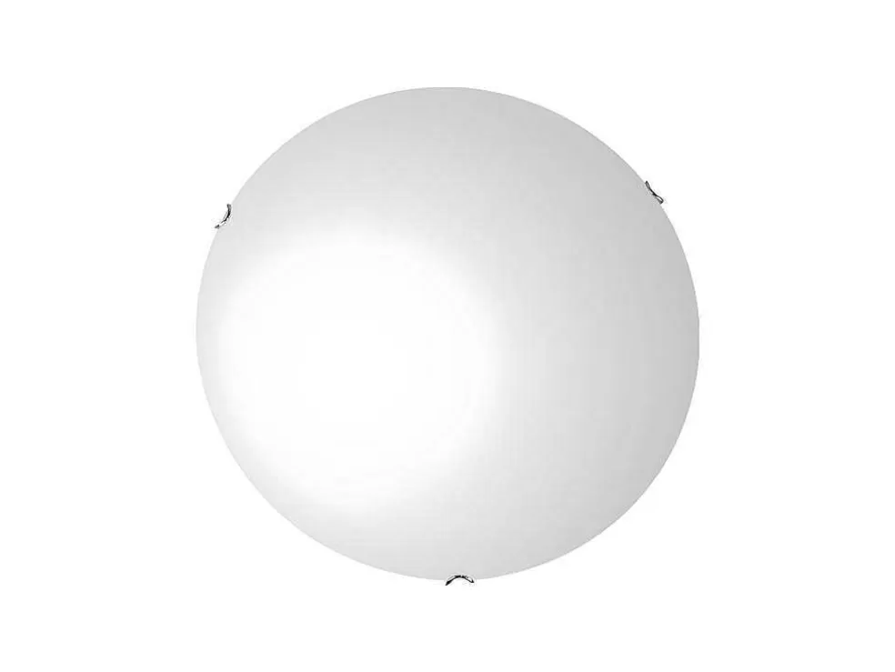 EPIKASA Lampada De Tecto Alaska, Cromio, Branco, 40X40X11 Cm, * Luz De Teto