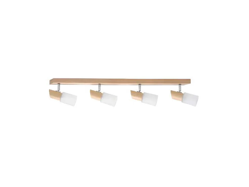 EPIKASA Lampada De Tecto Birgit, Carvalho, Cromio, Branco, 77X5X12 Cm, * Luz De Teto