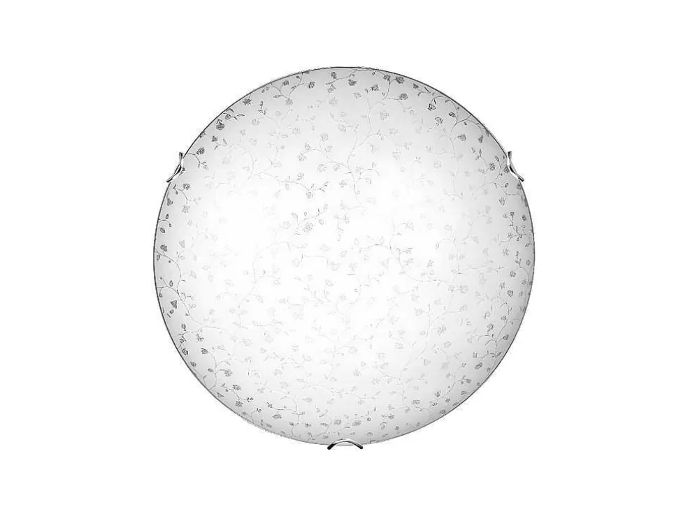 EPIKASA Lampada De Tecto Flora, Cromio, Branco, 40X40X11 Cm, * Luz De Teto
