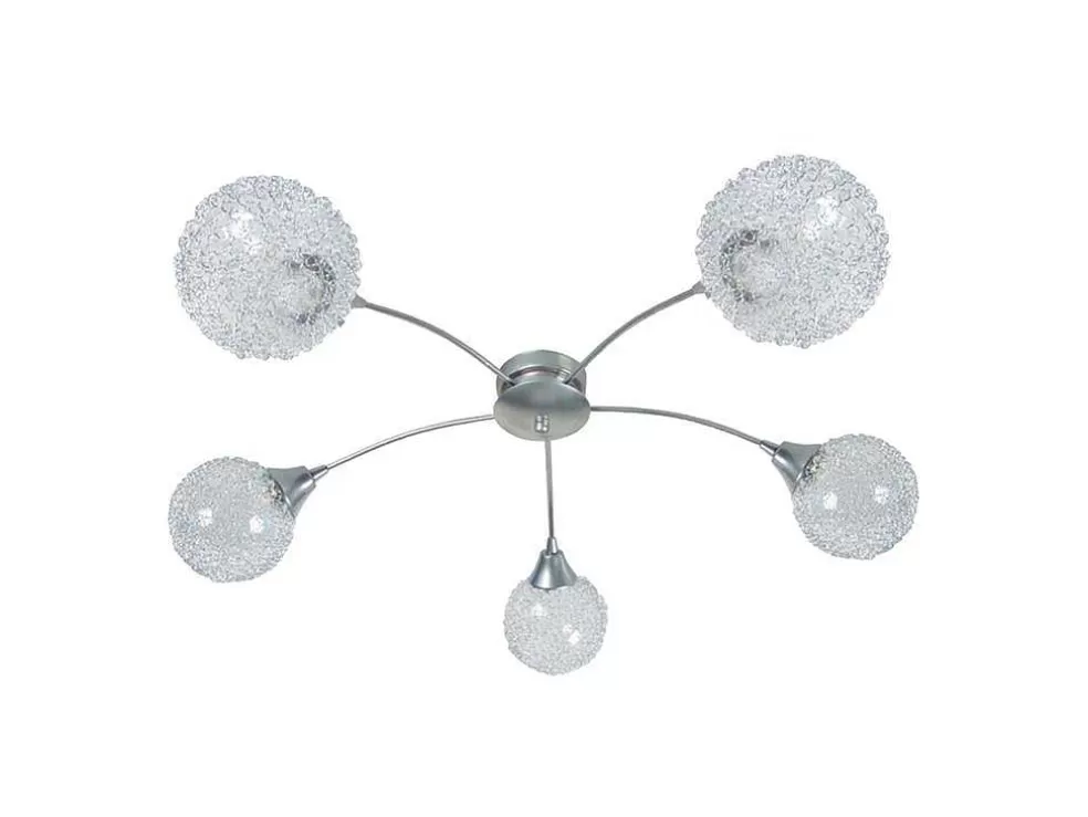 TOSEL Lustre Actuelle Vidro Braco Aluminio D68 X H18 Cm* Lustre
