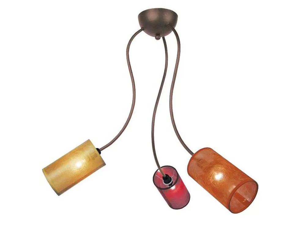 TOSEL Lustre Avignon Plastico Braco Castanho D60 X H90 Cm* Lustre