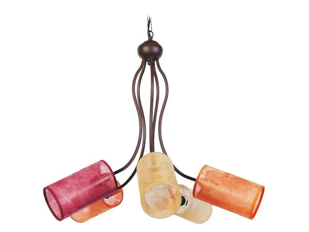 TOSEL Lustre Avignon Plastico Braco Castanho D60 X H90 Cm* Lustre