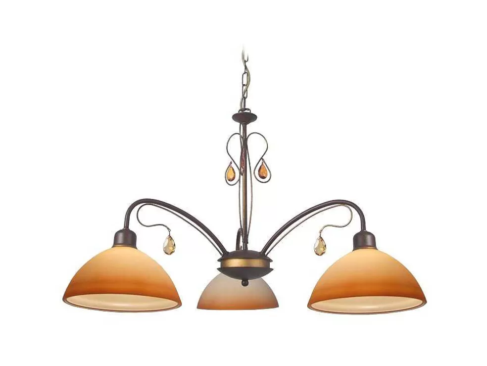 TOSEL Lustre Bourgogne Vidro Braco Bege D52 X H67 Cm* Lustre
